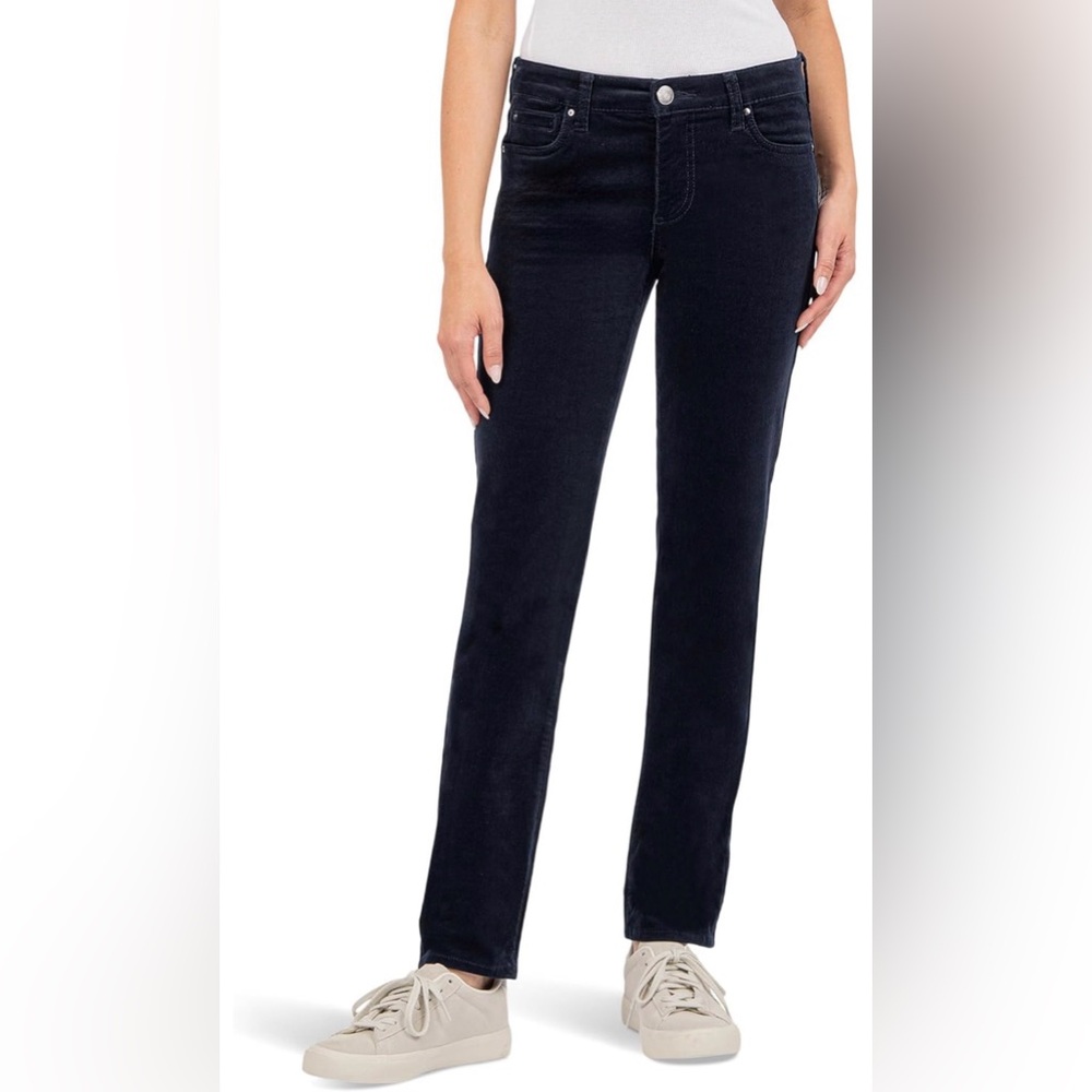 Kut from the Kloth Women's Navy Blue Catherine Boyfriend Corduroys - Size 32